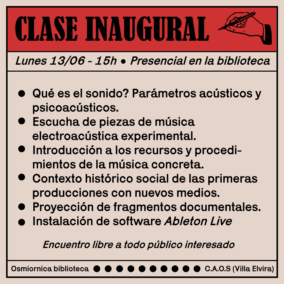 Arqueología electroacústica: clase abierta inaugural